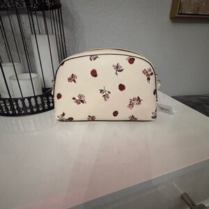 Coach Cream Crossbody Bag with Floral Design